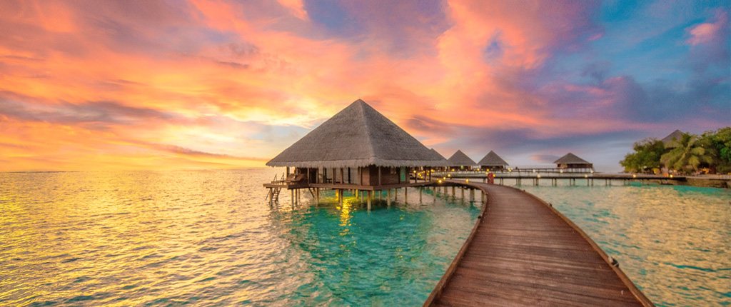 Overwater villas, Maldives